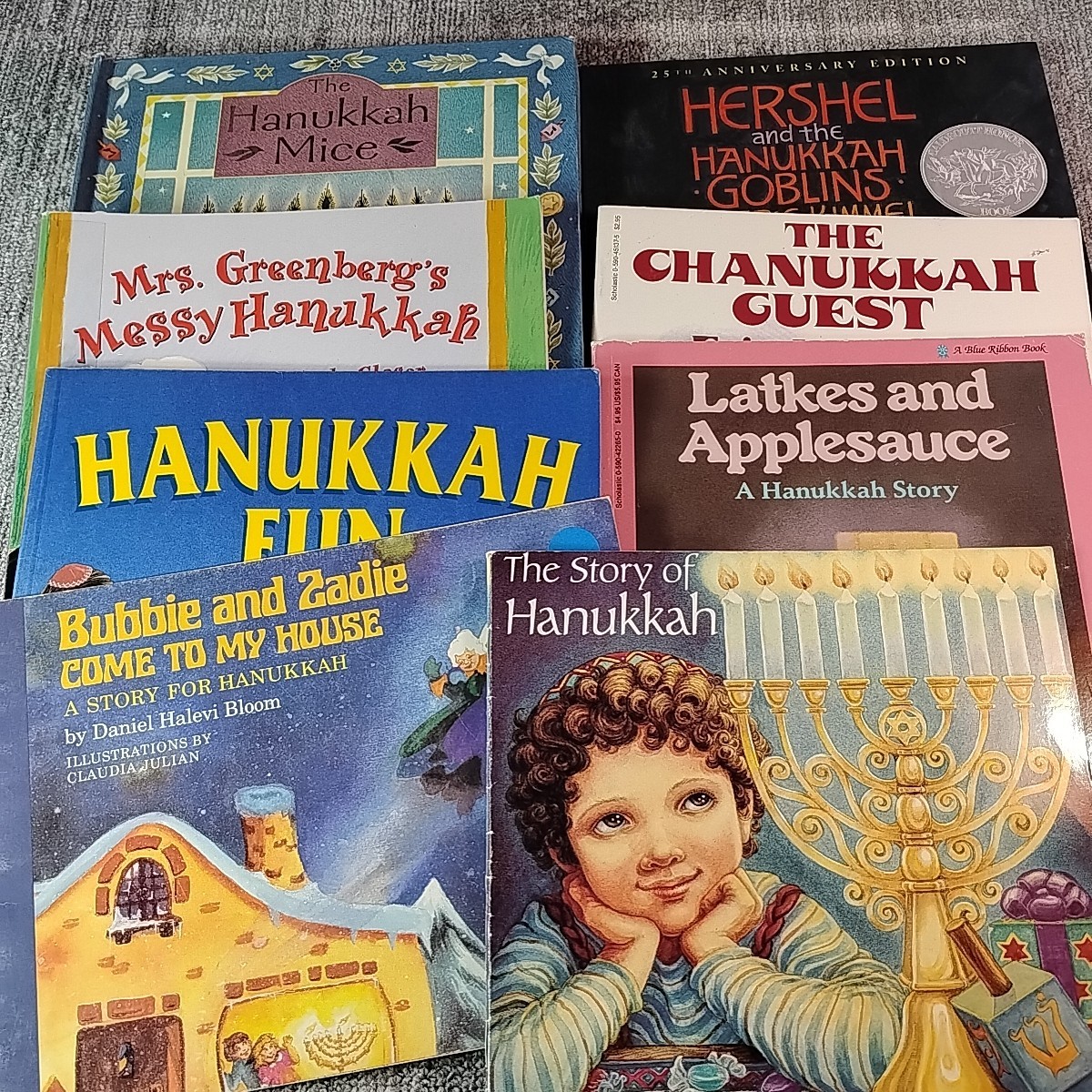 Hanukkah Kids Fun Greenberg Hershel Latkes Guest Bubbie Zadie Mice 8 Book Lot
