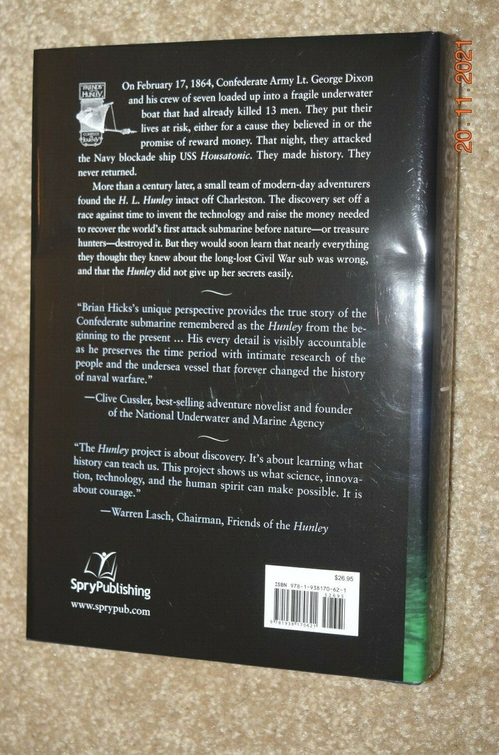 “SEA OF DARKNESS” by BRIAN HICKS, 476Pages, Hard Cover, Signed, New, (c) 2014