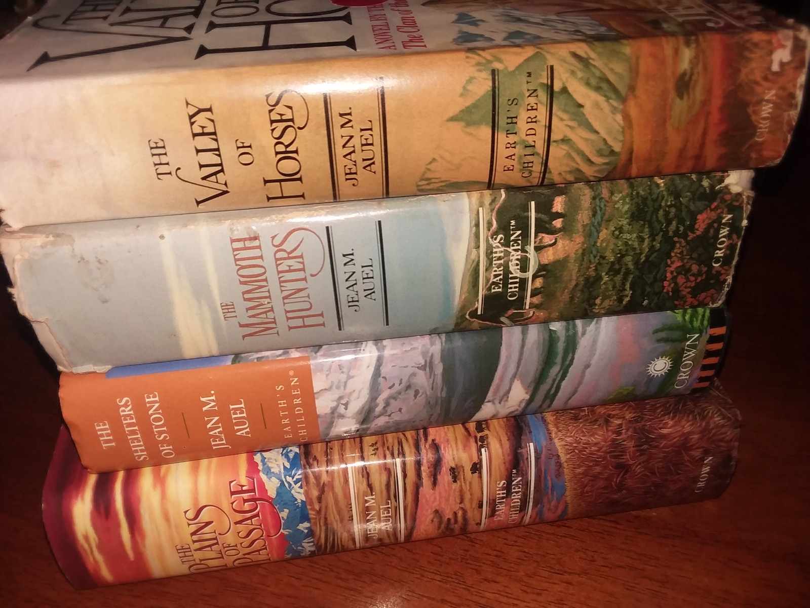 Lot Of 4 JEAN M AUEL Hardback Books CLAN OF THE CAVE BEAR w/ one 1st Edition