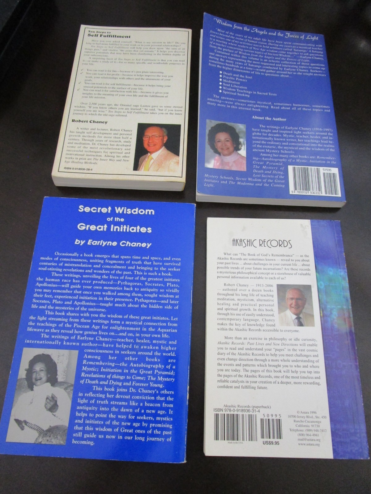 Lot of 4 books by Robert Chaney and Earlyne Chaney – ASTARA Inc.