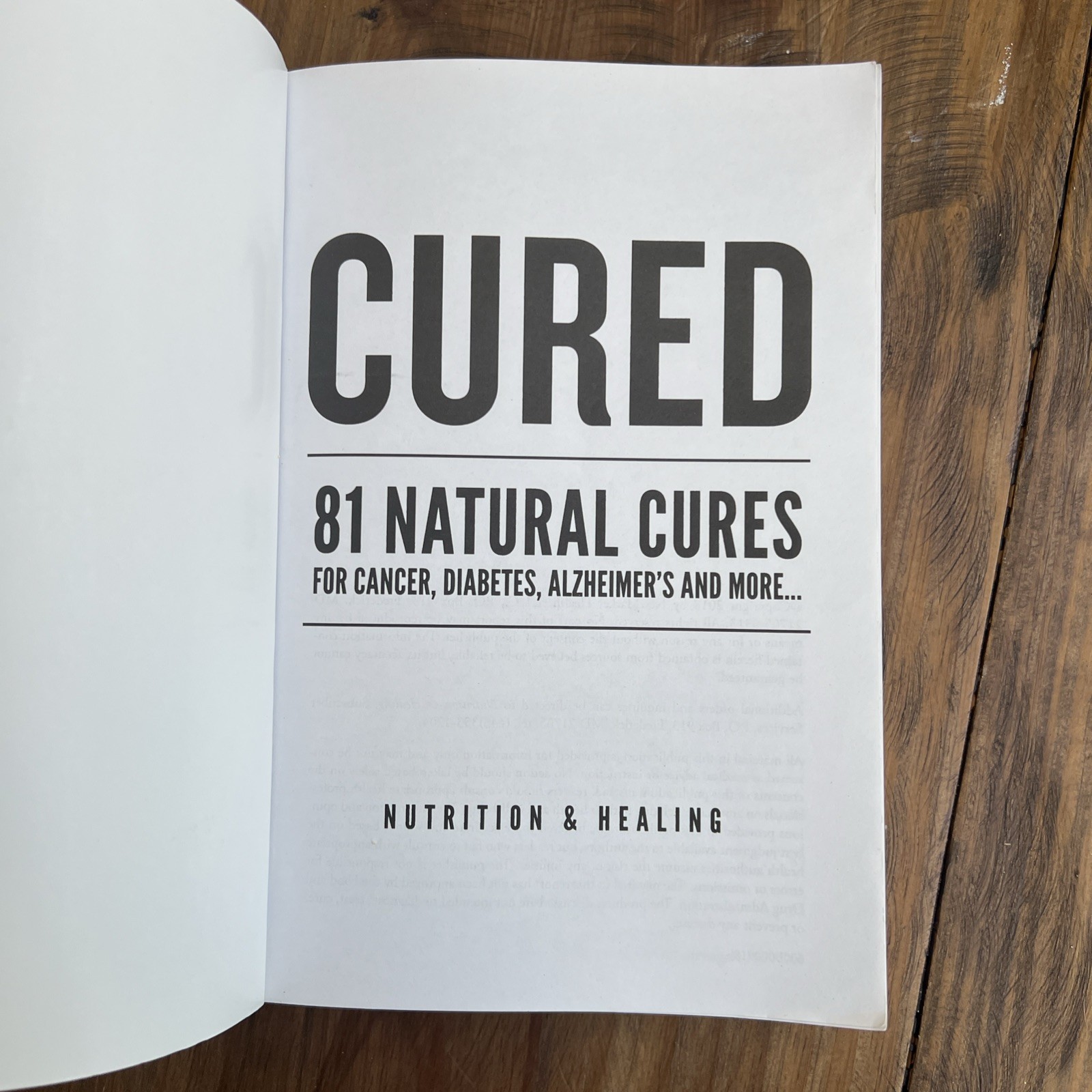 Cured 81 Natural Cures Book Cancer Diabetes Alzheimers Disease Health Healing