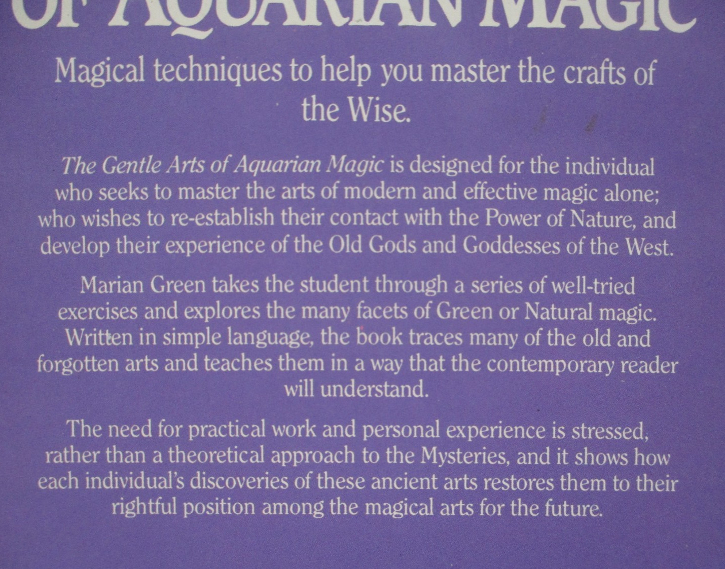 The Gentle Arts of Aquarian Magic, Experiments In, Magic For Age lot by Green