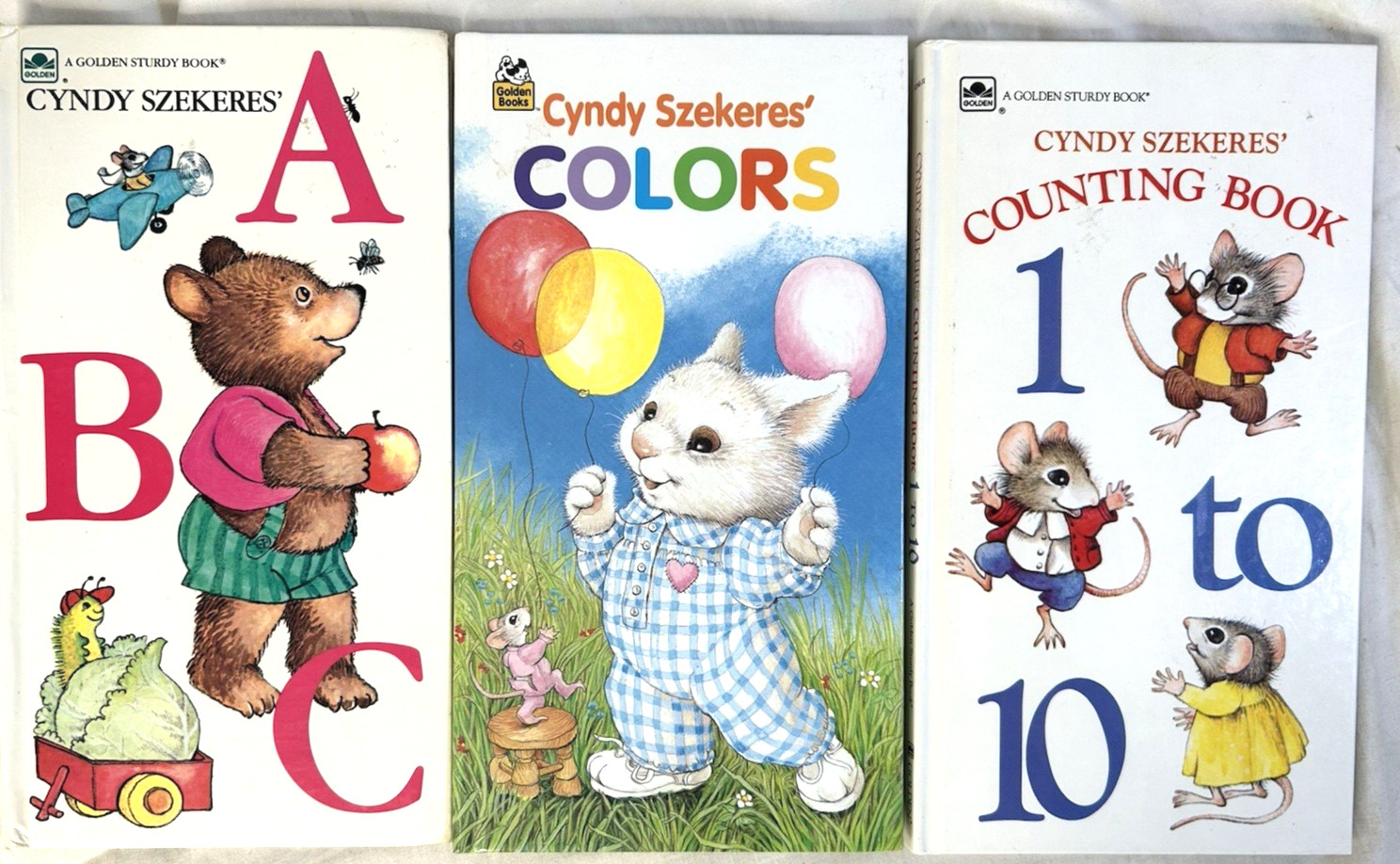 Vtg Cyndy Szekeres’ Counting Colors ABC Books Golden Sturdy Board Set of 3