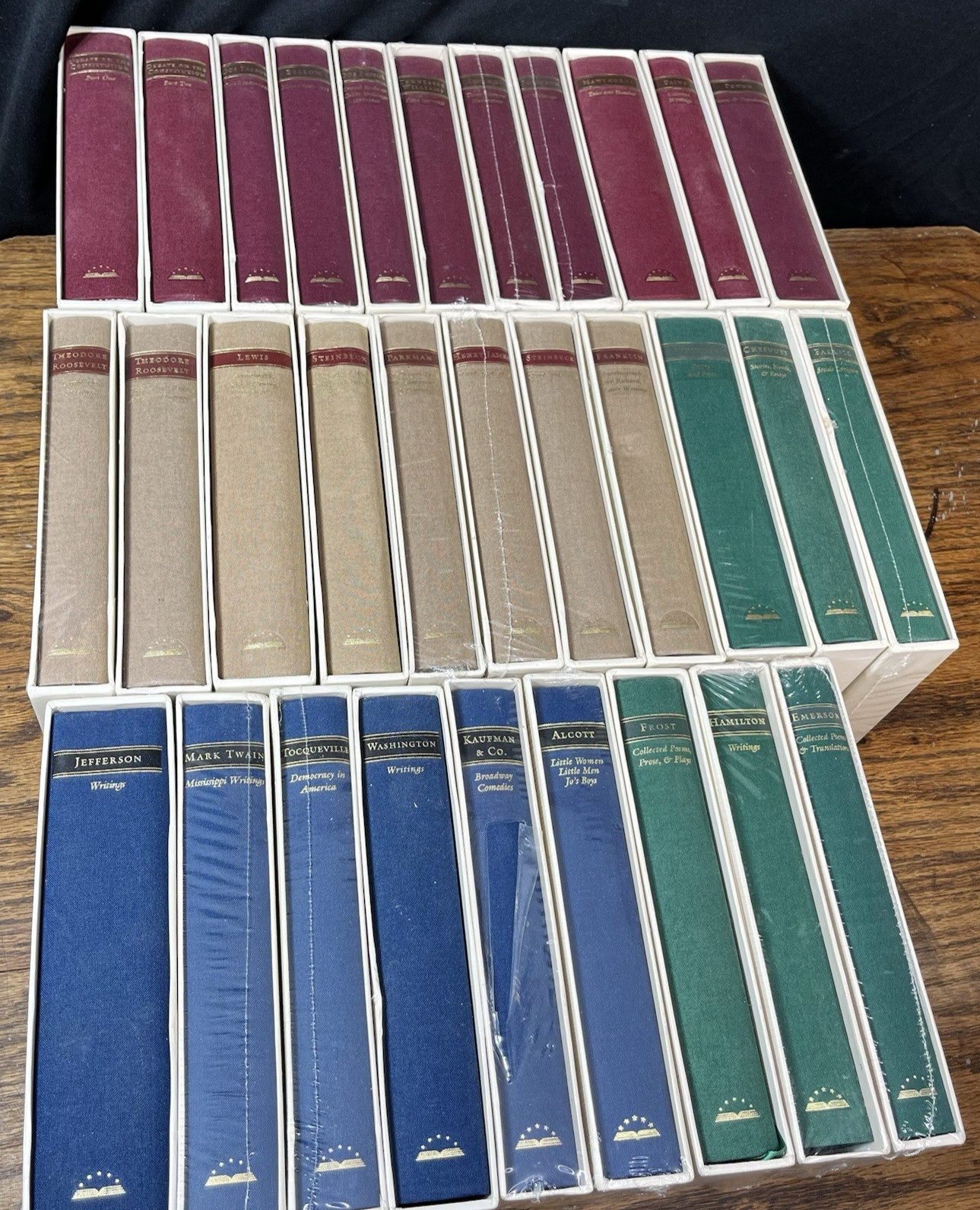 The Library Of America Books with Slipcases Lot Of 31 Mixed Authors Classics