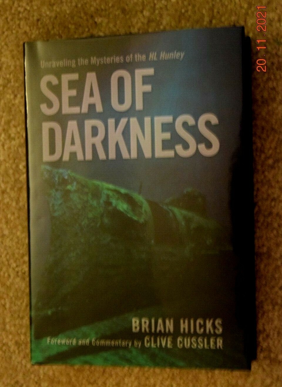 “SEA OF DARKNESS” by BRIAN HICKS, 476Pages, Hard Cover, Signed, New, (c) 2014