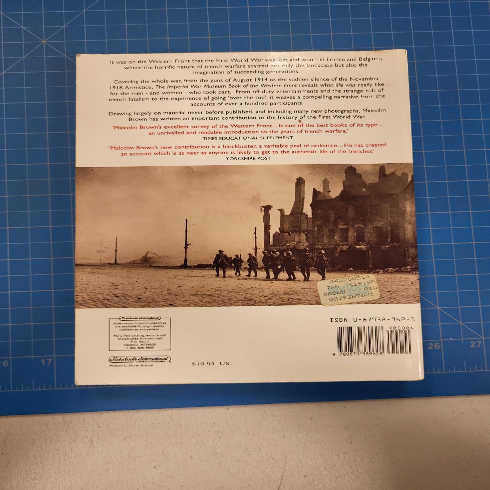 Imperial War Museum Book Western Front Malcolm Brown WW1 History 1993 Edition