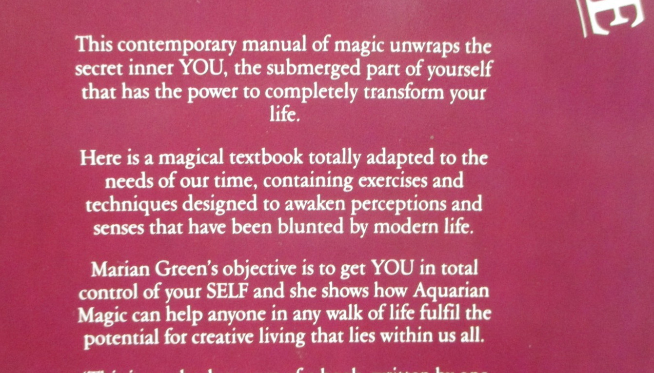 The Gentle Arts of Aquarian Magic, Experiments In, Magic For Age lot by Green