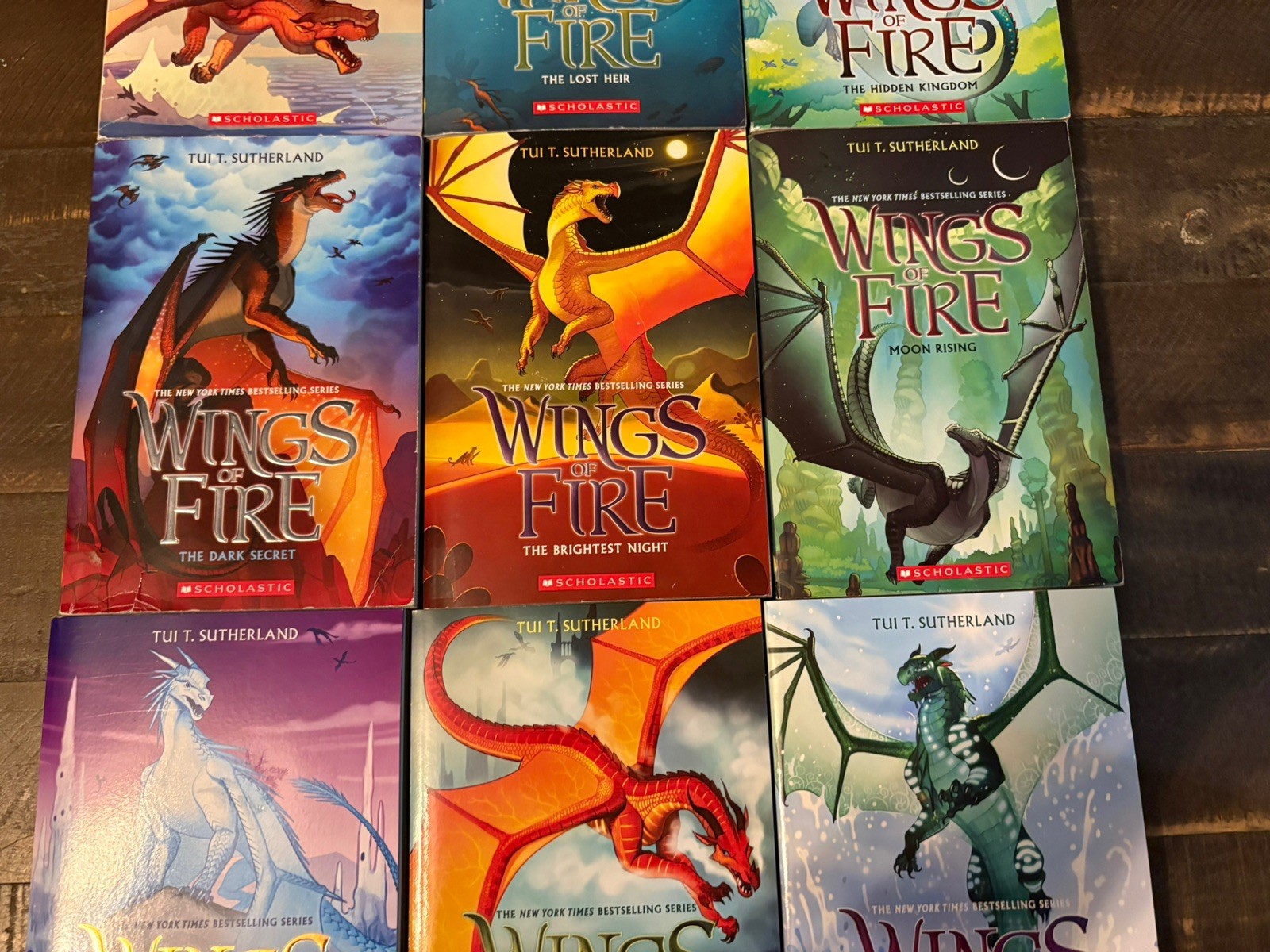 Wings of Fire 1-10 Paperback Book Set Lot By Tui T. Sutherland Dragons Mystical