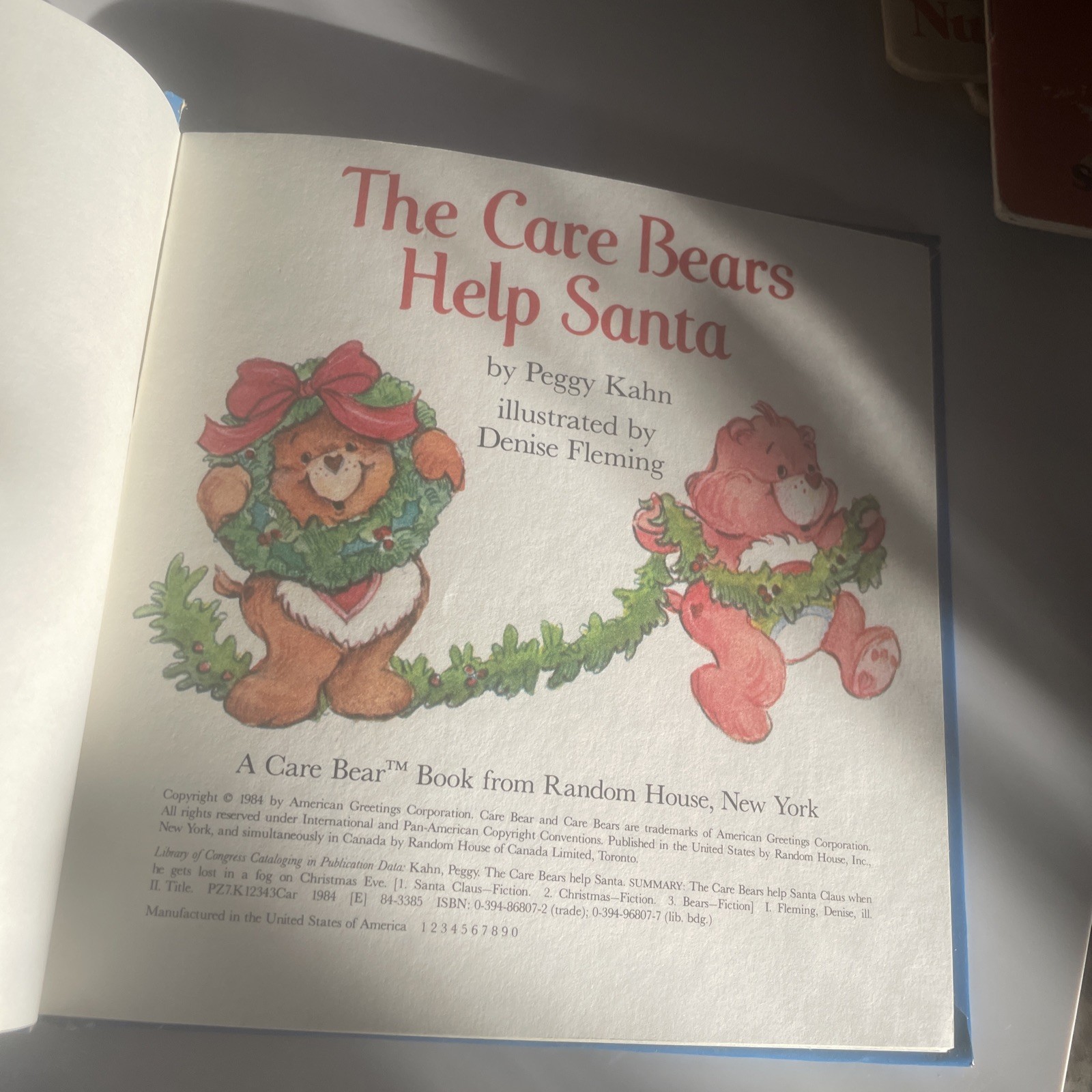 The Care Bears Help Santa Book 1984 Hardcover