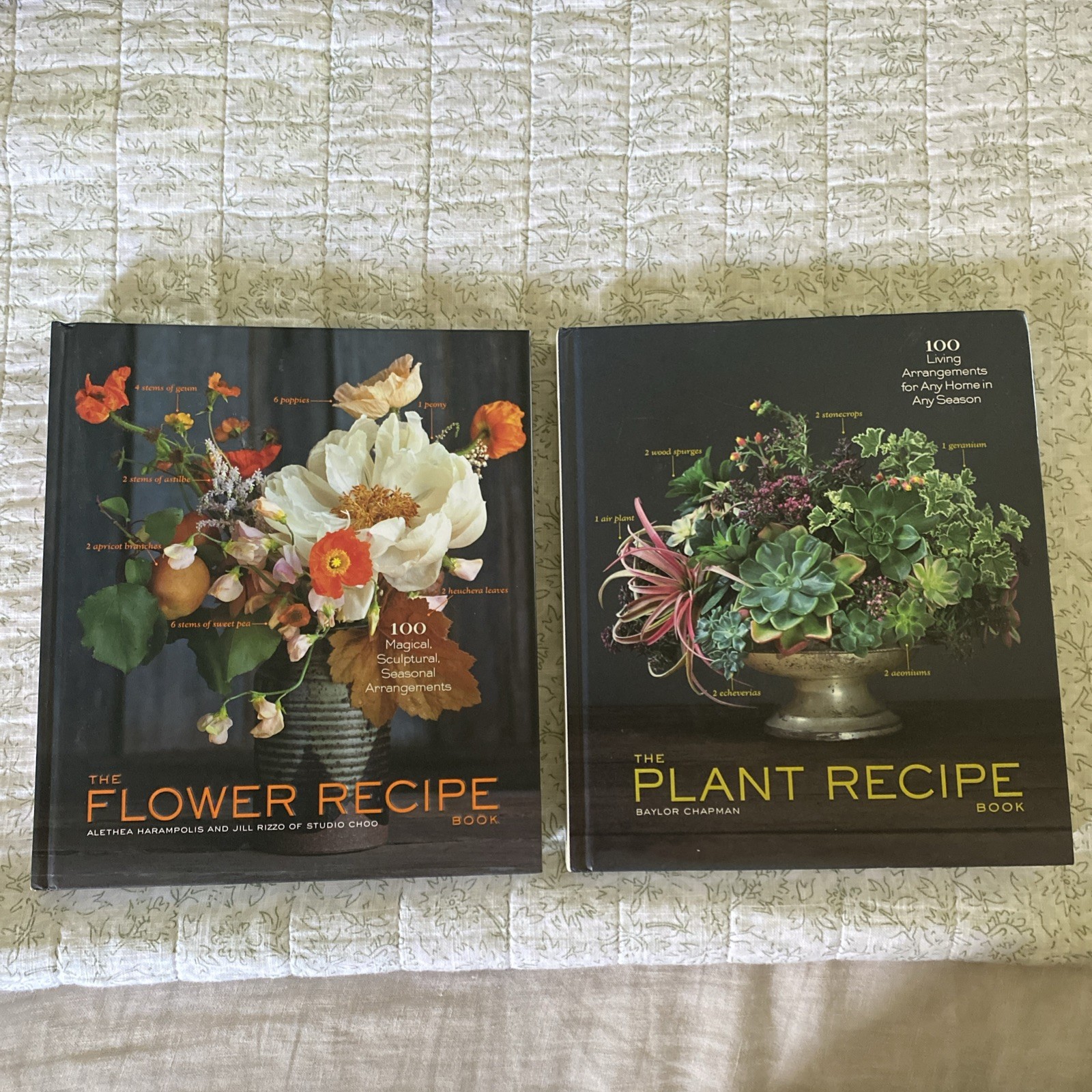Set/2 The Flower Recipe Book The Plant Recipe 100 Floral Seasonal Arrangements