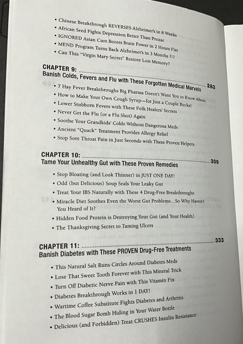 UNCENSORED HEALTH Book called-25 Forbidden Cures You Can Have Today- Book, #392