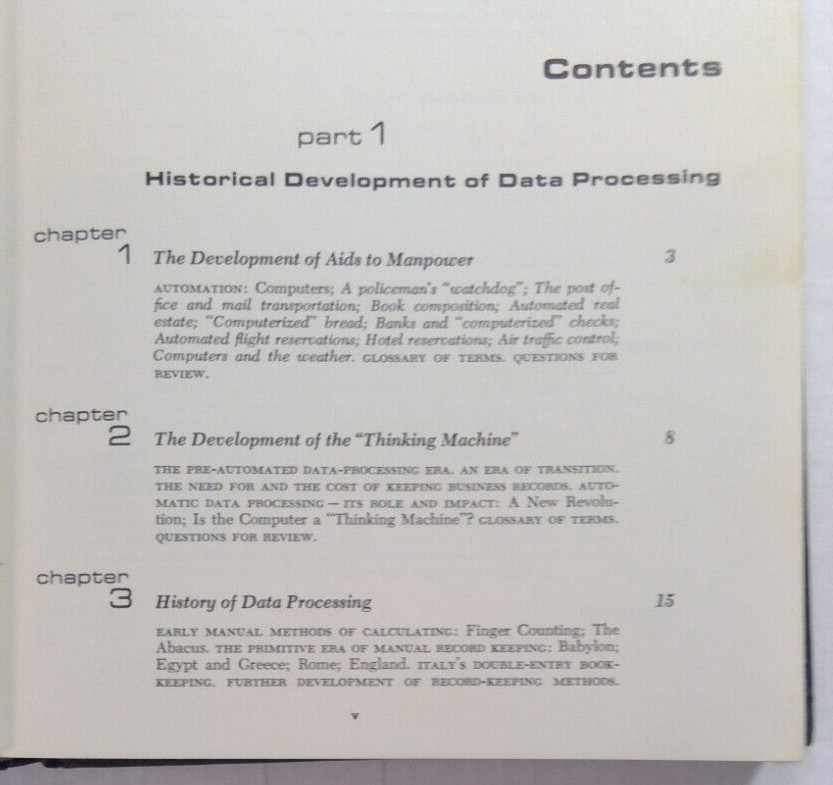 Vintage Computer Programming Book 1966 Automatic Data Processing Elias Awad DJ H