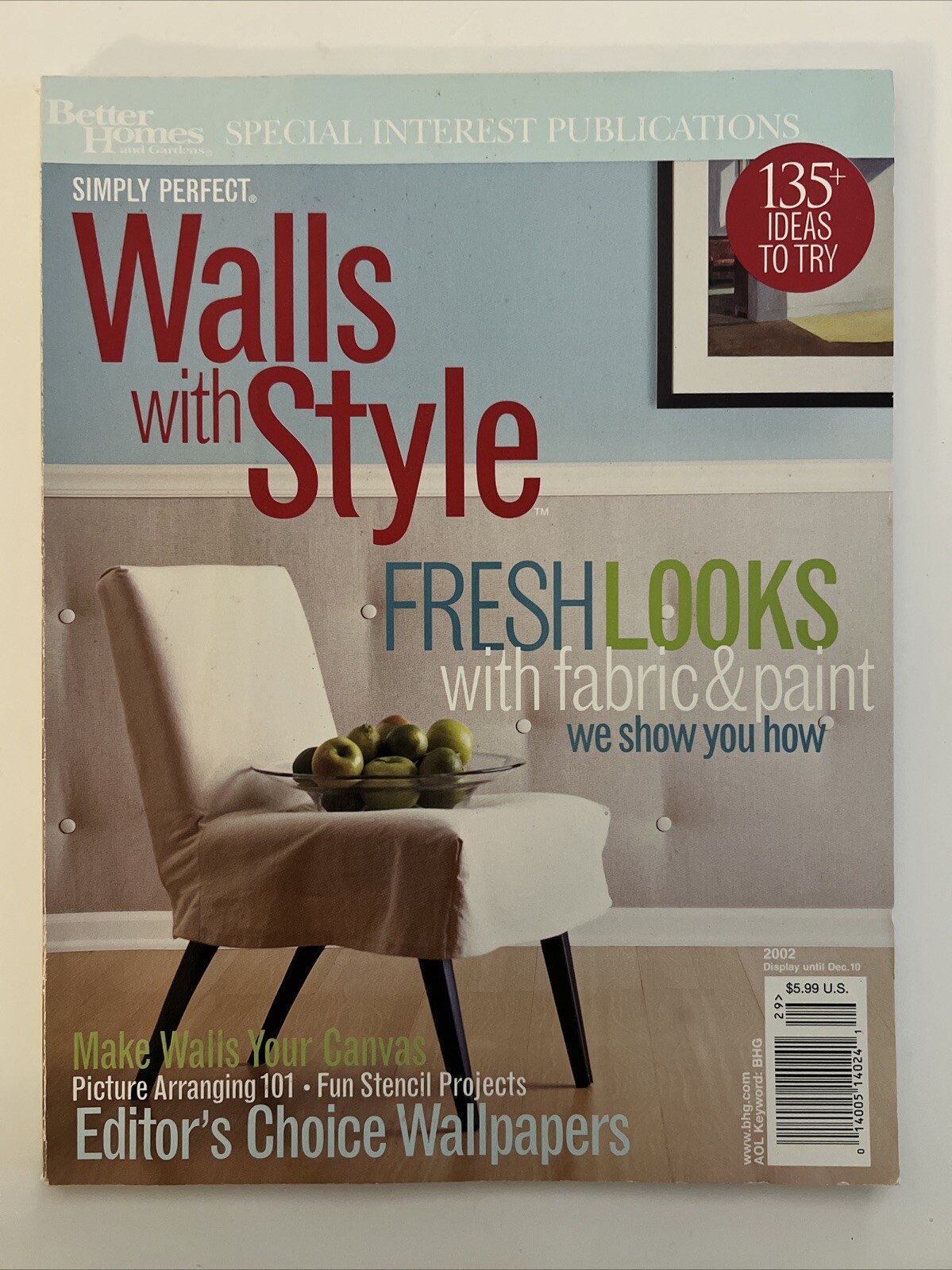 Walls With Style Better Homes & Gardens How To 135 Ideas 130 Pages 2002 Special