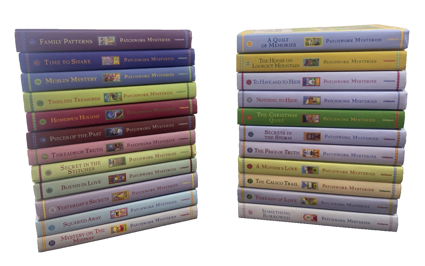 Patchwork Mysteries Books Guideposts Hardcover Book Inspirational READ Lot of 23