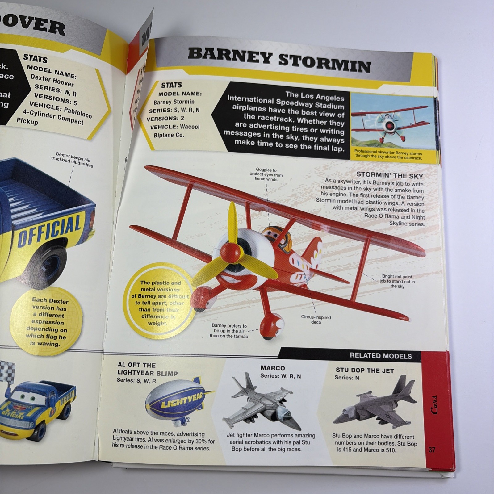 Disney Pixar Cars Character Encyclopedia MISSING Diecast Car And Poster
