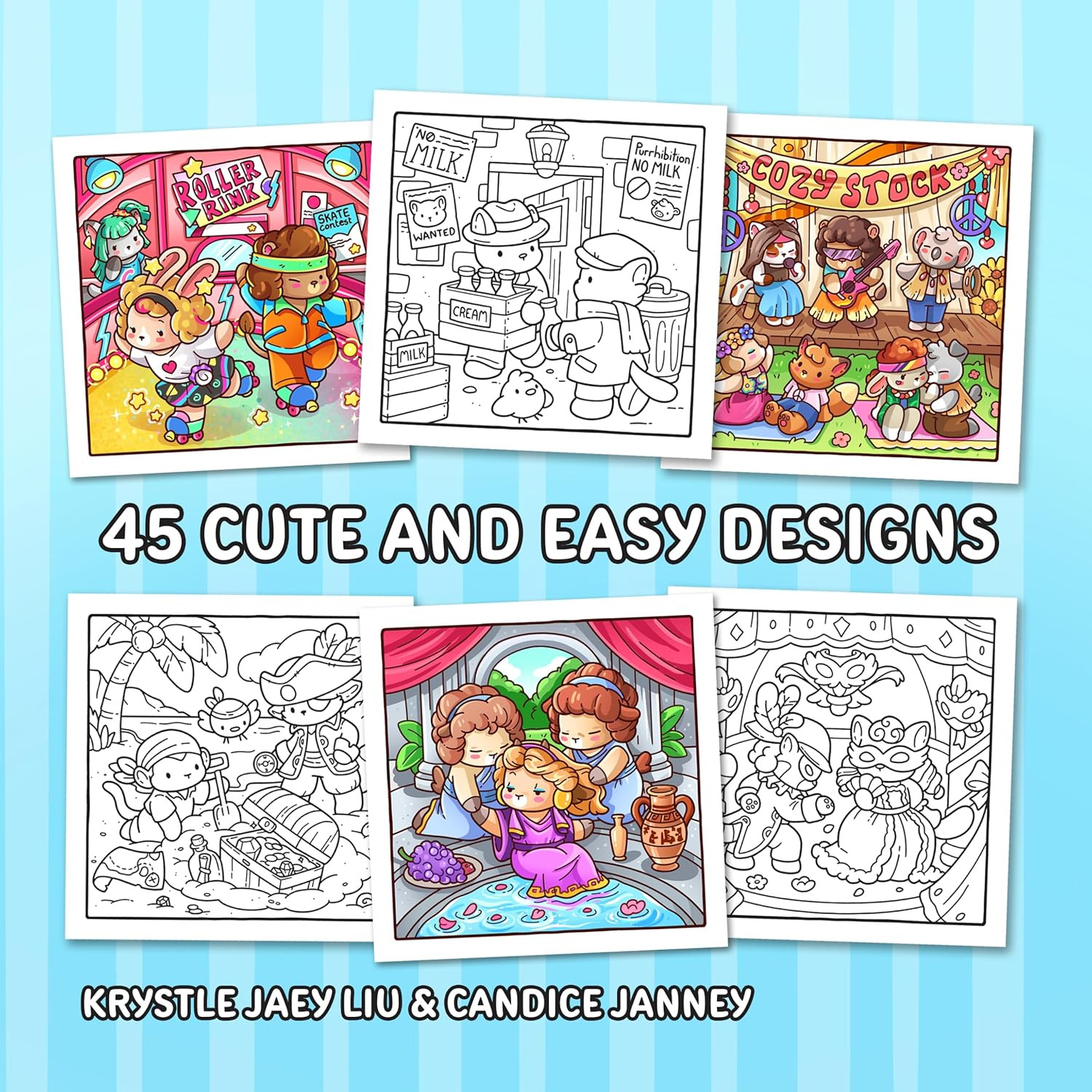 Cozy Eras 2: Cute Coloring Book for Adults and Teens with Charming Characters an