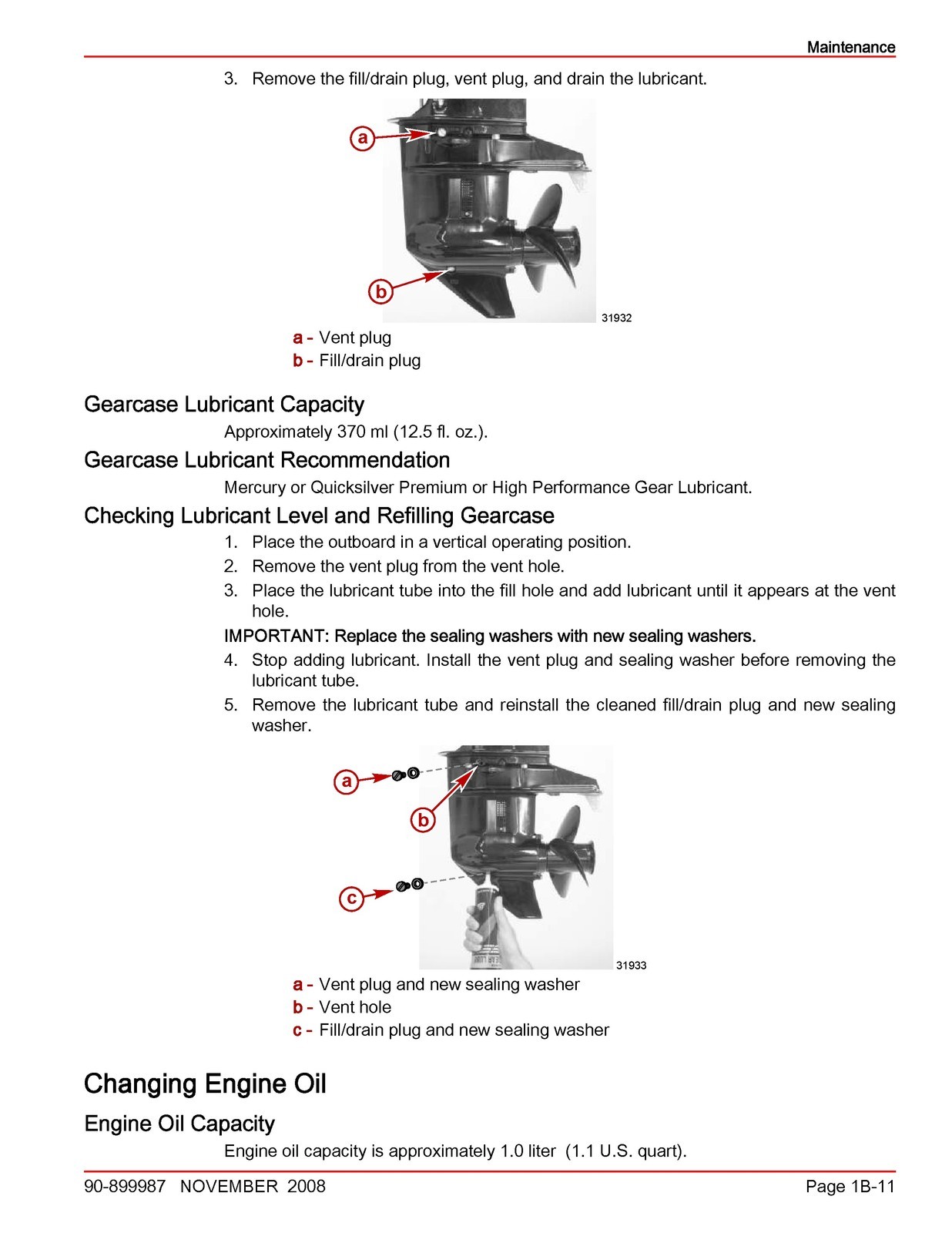 MERCURY 15 20 FourStroke Outboard Service Manual 2008 SN 0R235168 Up – CLOSURE